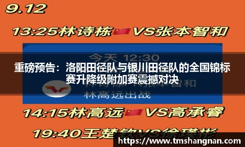 重磅预告：洛阳田径队与银川田径队的全国锦标赛升降级附加赛震撼对决